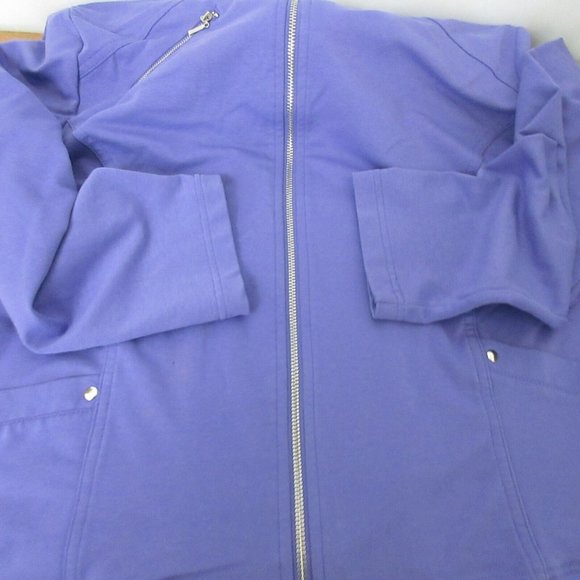 Vintage Links Casual Jacket Size X-Large Purple Full Zip Cotton Blend Pockets - Picture 5 of 6